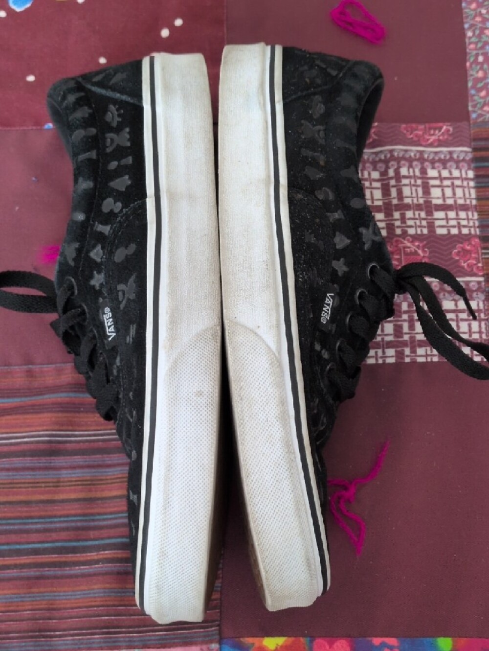 Vans Black Suede Low-Top Sneakers Area 66 Alien - Picture 4 of 8